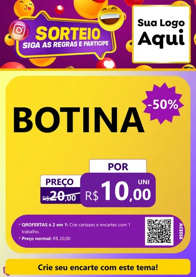 Modelo de Cartaz para Cartaz A4 Vertical com o tema Sorteio para Agropecuária