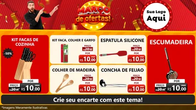 Modelo de TV para TV Horizontal com o tema Março de Ofertas! para Utilidades Domésticas