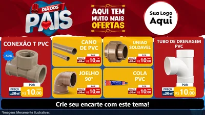 Modelo de TV para TV Horizontal com o tema Dia dos Pais para Tubos e conexões