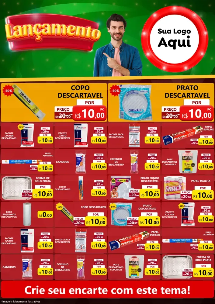 Modelo de Encarte para Encarte A4 Vertical com o tema Lançamento para Embalagens