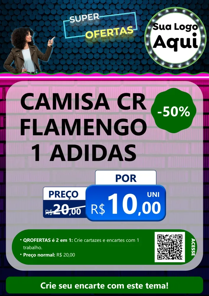 Modelo de Cartaz para Cartaz A4 Vertical com o tema Super Ofertas para Roupas e acessórios