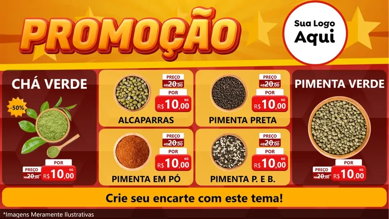 Modelo de TV para TV Horizontal com o tema Promoção para Produtos Naturais