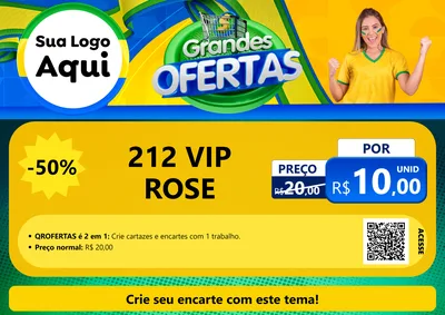Modelo de Cartaz para Cartaz A4 Horizontal com o tema Grandes Ofertas para Perfumes