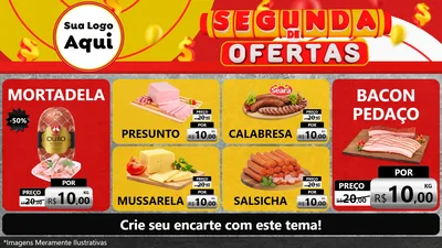 Modelo de TV para TV Horizontal com o tema Segunda de Ofertas para Frios e Laticínios