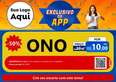 Modelo de Cartaz para Cartaz A4 Horizontal com o tema Exclusivo do Aplicativo para Óticas