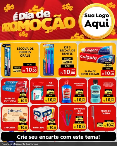 Modelo de Rede Social para Feed Instagram com o tema É Dia De Promoção para Higiene Pessoal