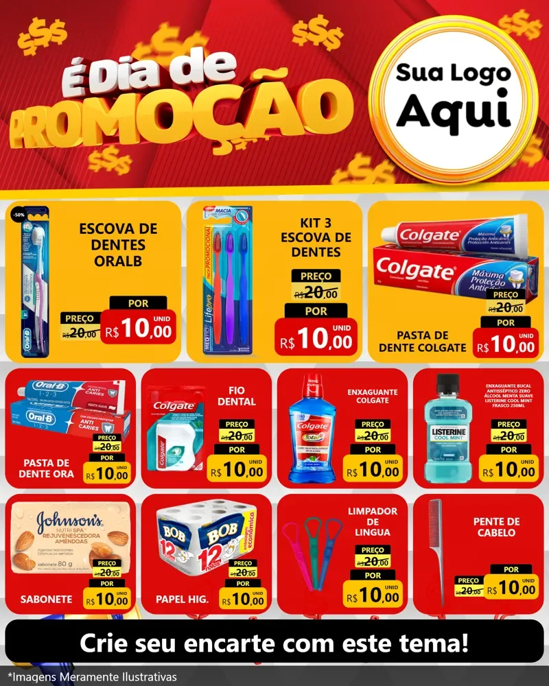 Modelo de Rede Social para Feed Instagram com o tema É Dia De Promoção para Higiene Pessoal