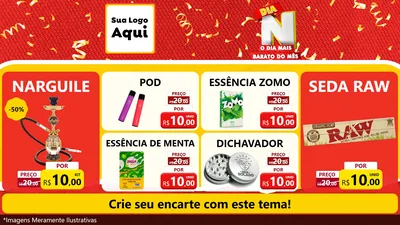 Modelo de TV para TV Horizontal com o tema Dia N o Dia Mais Barato do Mês para Tabacaria