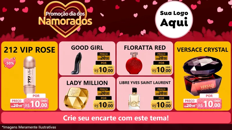 Modelo de TV para TV Horizontal com o tema Promoção Dia Dos Namorados para Perfumes