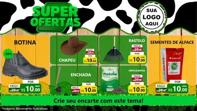 Modelo de TV para TV Horizontal com o tema Super Ofertas - Agropecuária para Agropecuária