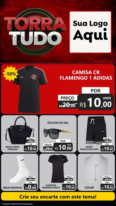 Modelo de Rede Social para Stories com o tema Torra Tudo para Roupas e acessórios