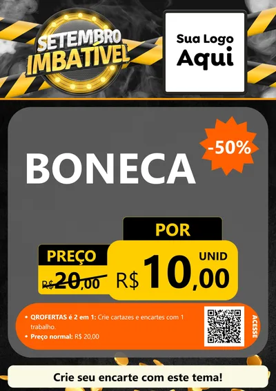 Modelo de Cartaz para Cartaz A4 Vertical com o tema Setembro Imbatível para Brinquedos