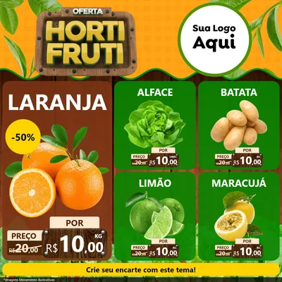 Modelo de Rede Social para Feed Facebook com o tema Oferta Hortifrúti para Hortifrúti