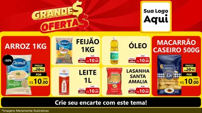 Modelo de TV para TV Horizontal com o tema Grandes Ofertas para Supermercado