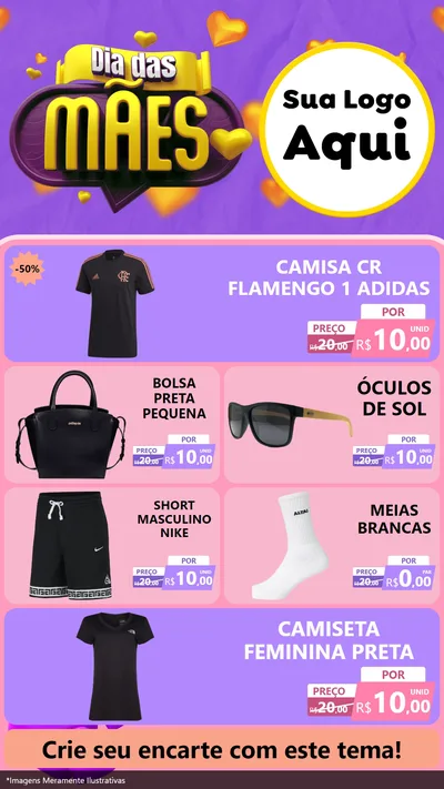 Modelo de TV para TV Vertical com o tema Dia das Mães para Roupas e acessórios