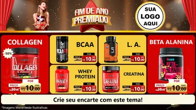 Modelo de TV para TV Horizontal com o tema Fim de Ano Premiado para Suplementos alimentares