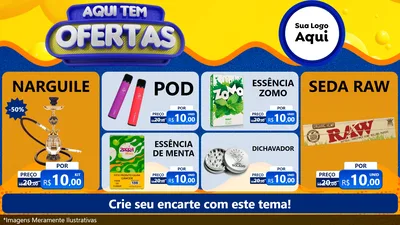 Modelo de TV para TV Horizontal com o tema Aqui Tem Ofertas para Tabacaria