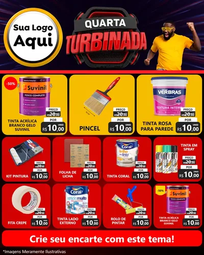 Modelo de Rede Social para Feed Instagram com o tema Quarta Turbinada para Tintas e Ferramentas