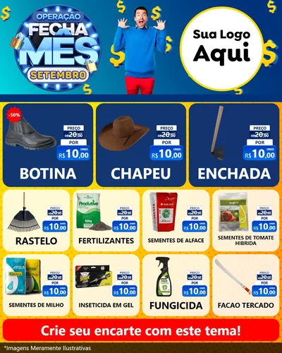 Modelo de Rede Social para Feed Instagram com o tema Operação Fecha Mês Setembro para Agropecuária