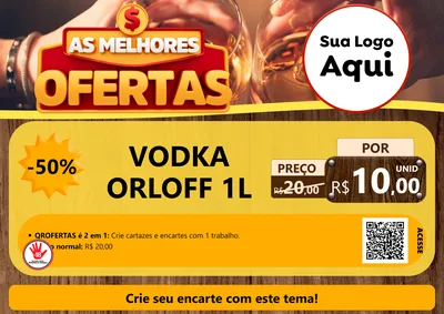 Modelo de Cartaz para Cartaz A4 Horizontal com o tema As Melhores Ofertas para Distribuidora de bebidas