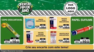Modelo de TV para TV Horizontal com o tema Ofertas Fim de Ano para Embalagens