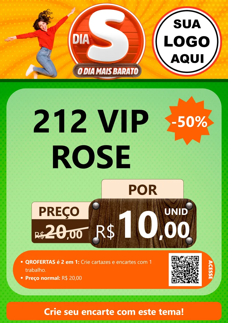 Modelo de Cartaz para Cartaz A4 Vertical com o tema Dia S - O Dia Mais Barato para Perfumes