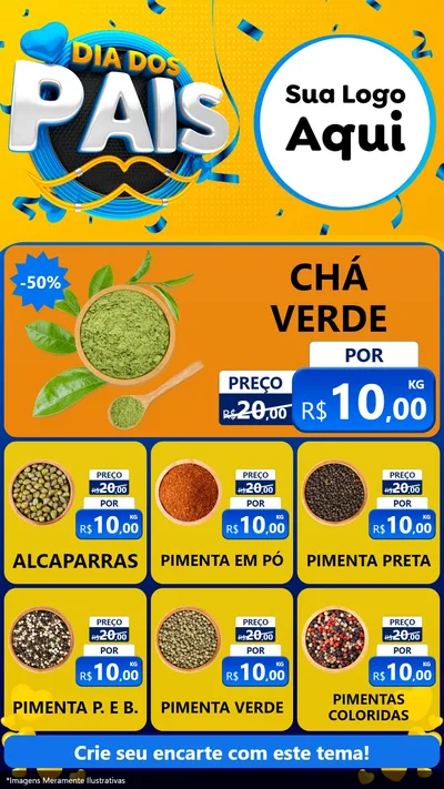 Modelo de Rede Social para Stories com o tema Dia dos Pais para Produtos Naturais