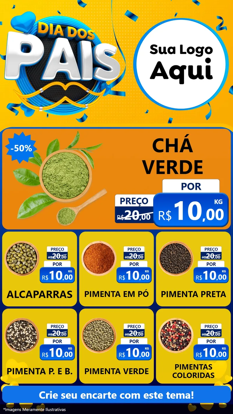 Modelo de Rede Social para Stories com o tema Dia dos Pais para Produtos Naturais