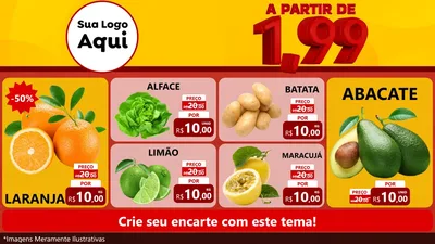 Modelo de TV para TV Horizontal com o tema A Partir de Um e Noventa e Nove - 1,99 para Hortifrúti