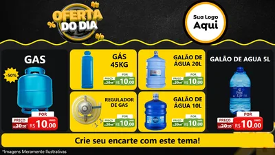 Modelo de TV para TV Horizontal com o tema Oferta Do Dia para Água e gás