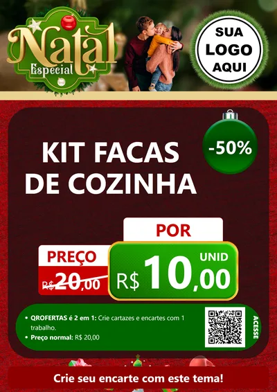 Modelo de Cartaz para Cartaz A4 Vertical com o tema Natal Especial para Utilidades Domésticas