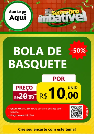 Modelo de Cartaz para Cartaz A4 Vertical com o tema Setembro Imbatível para Artigos Esportivos