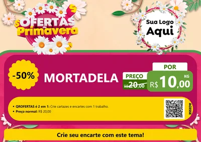 Modelo de Cartaz para Cartaz A4 Horizontal com o tema Ofertas de Primavera para Frios e Laticínios