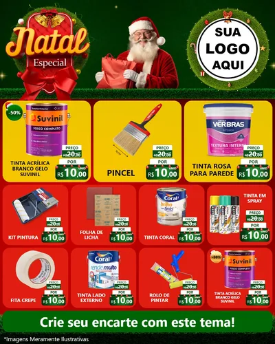 Modelo de Rede Social para Feed Instagram com o tema Natal Especial para Tintas e Ferramentas