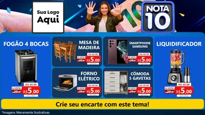 Modelo de TV para TV Horizontal com o tema Nota 10 para Móveis e Eletro