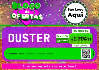 Modelo de Cartaz para Cartaz A4 Horizontal com o tema Bloco de Ofertas para Concessionaria de Carros