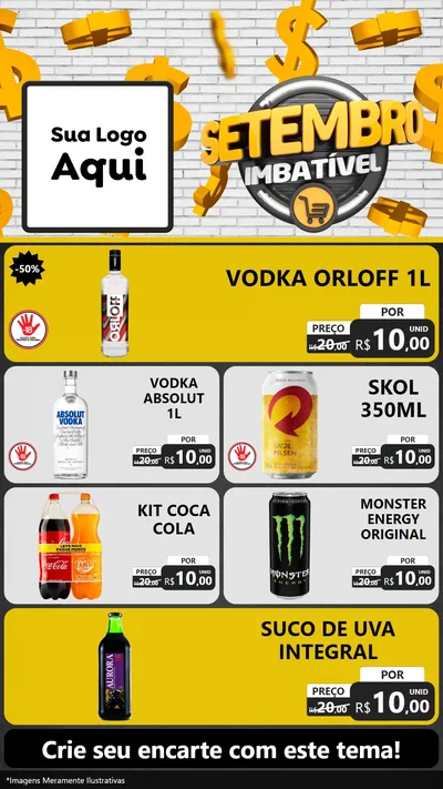Modelo de TV para TV Vertical com o tema Setembro Imbatível para Distribuidora de bebidas