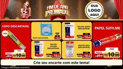 Modelo de TV para TV Horizontal com o tema Fim de Ano Premiado para Embalagens