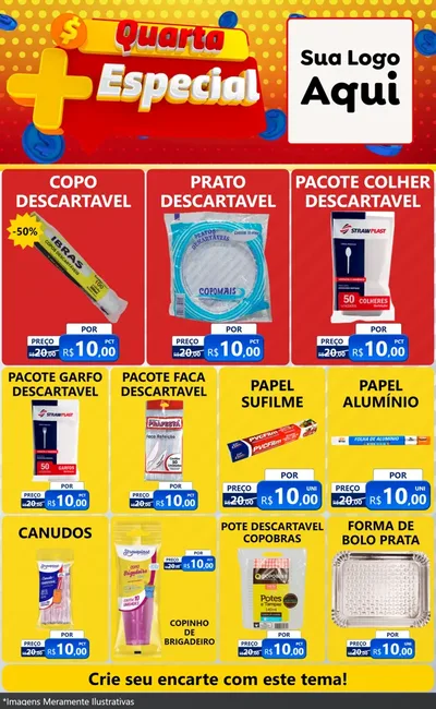 Modelo de Encarte para Encarte Grande com o tema Quarta Mais Especial para Embalagens