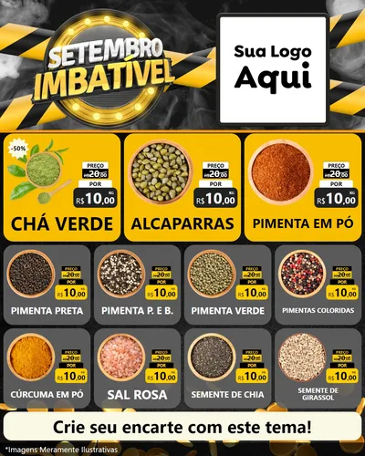 Modelo de Rede Social para Feed Instagram com o tema Setembro Imbatível para Produtos Naturais