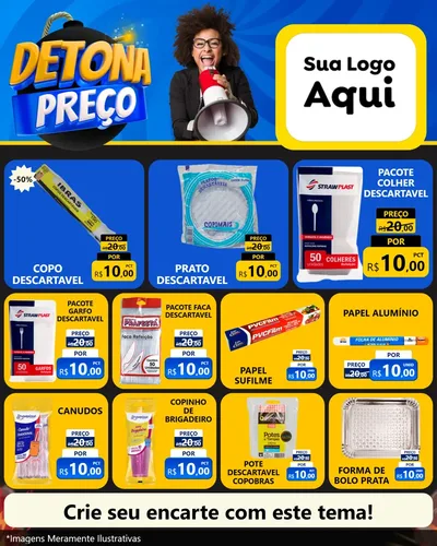 Modelo de Rede Social para Feed Instagram com o tema Detona Preços para Embalagens