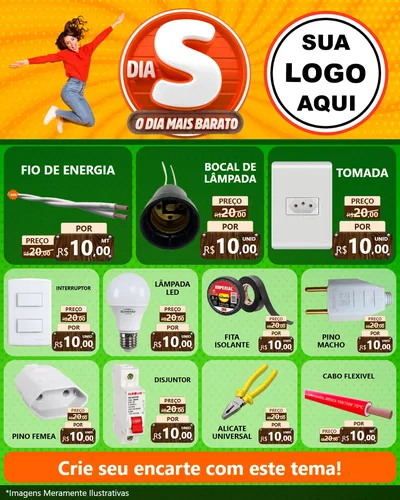 Modelo de Rede Social para Feed Instagram com o tema Dia S - O Dia Mais Barato para Materiais Elétricos
