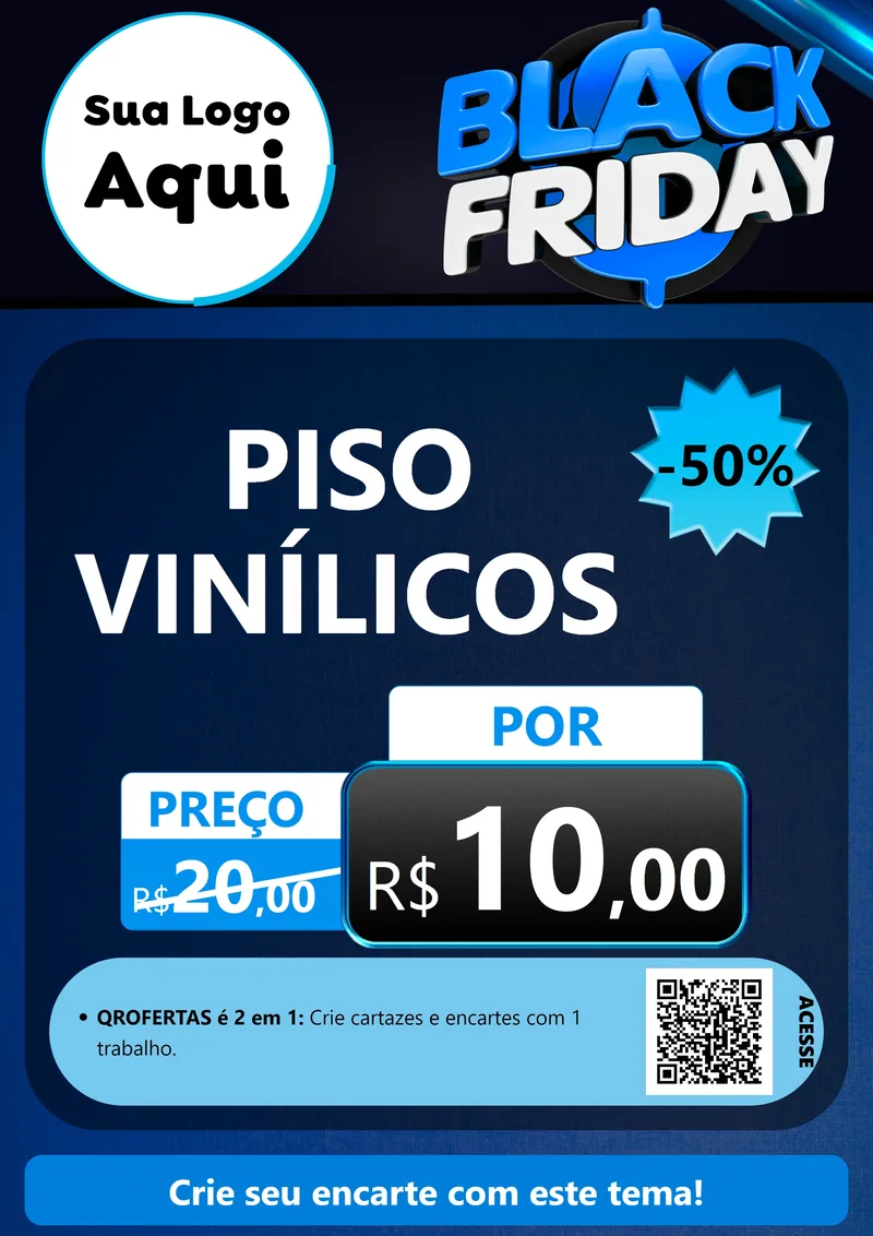 Modelo de Cartaz para Cartaz A4 Vertical com o tema Black Friday para Material para Construção