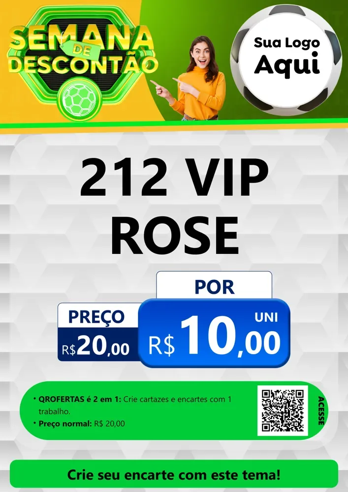 Modelo de Cartaz para Cartaz A4 Vertical com o tema Semana de Descontão - Copa para Perfumes