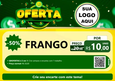 Modelo de Cartaz para Cartaz A4 Horizontal com o tema Oferta para Assados