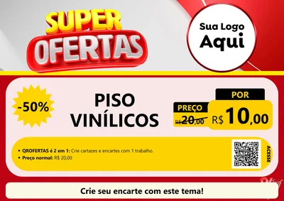 Modelo de Cartaz para Cartaz A4 Horizontal com o tema Super Ofertas para Material para Construção