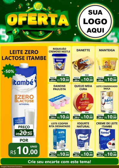 Modelo de Encarte para Encarte A4 Vertical com o tema Oferta para Frios e Laticínios