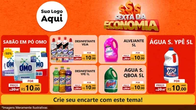 Modelo de TV para TV Horizontal com o tema Sexta da Economia para Produtos de Limpeza