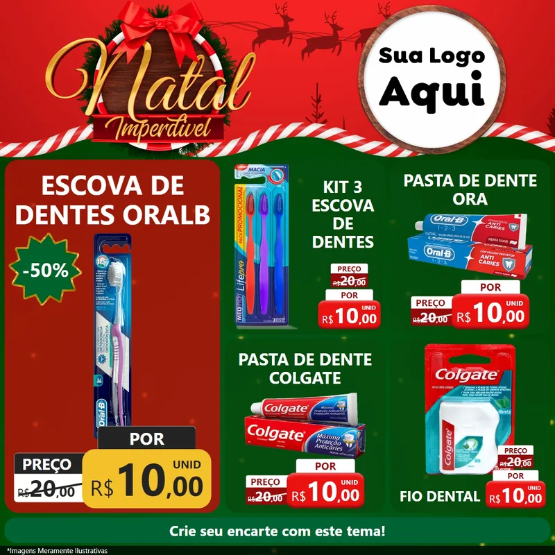 Modelo de Rede Social para Feed Facebook com o tema Natal Imperdível para Higiene Pessoal