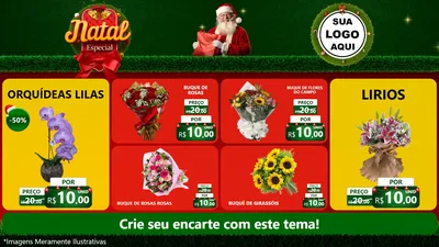 Modelo de TV para TV Horizontal com o tema Natal Especial para Floricultura e jardim